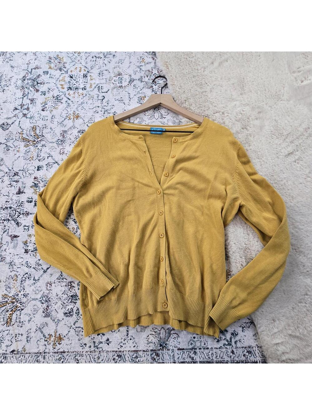 Cielo Mustard Button Cardigan Sweater Women Plus Size 1XL